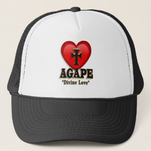 Agape-hjärtsymbol för kärlek hat truckerkeps