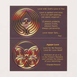 AGAPE KÄRLEK - BEVITTNA KORTET VISITKORT
