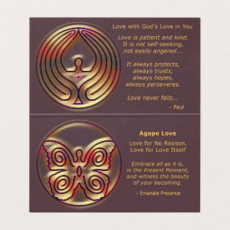 AGAPE KÄRLEK - BEVITTNA KORTET VISITKORT