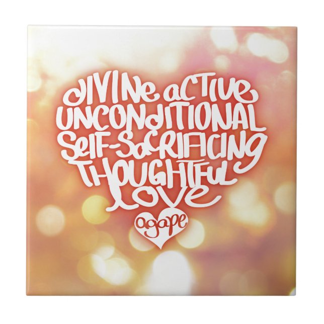 Agape kärlek kakelplatta (Framsidan)