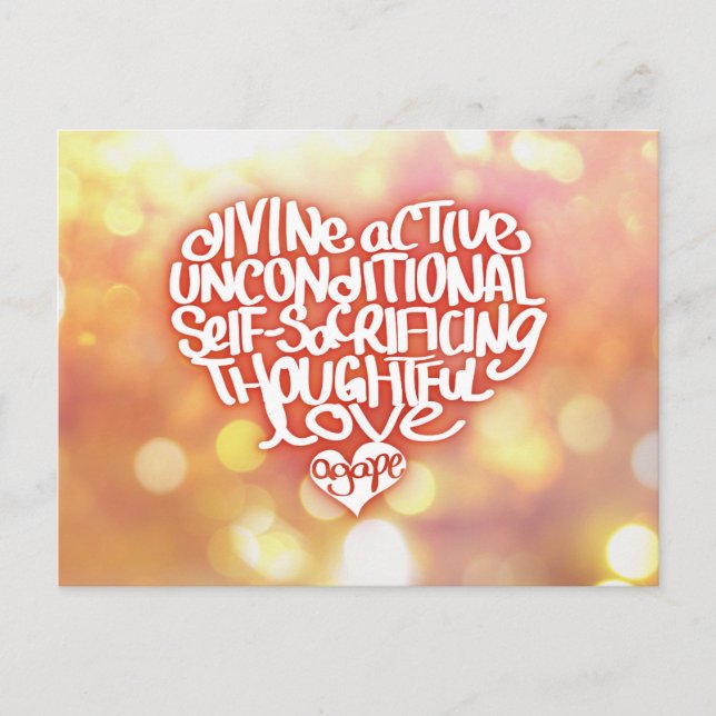 Agape kärlek vykort (Framsida)