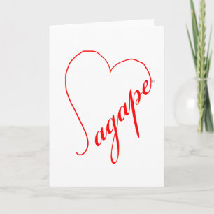 Agape (röd) Anteckningsbil Kort