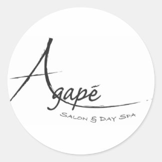 Agape salong- och dagSpa Runt Klistermärke