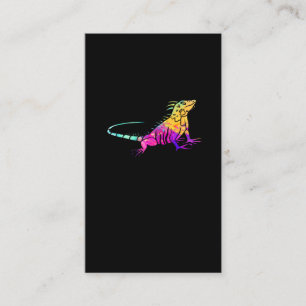 Ägare av färgstark Iguana Art Zookeeping Lizard Visitkort