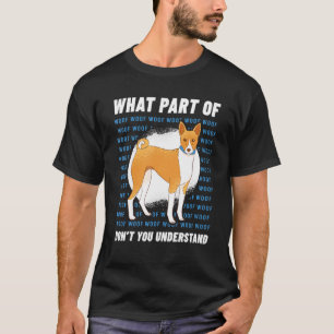 Ägare Basenji Dog Walker Language Woof Whisperer T Shirt