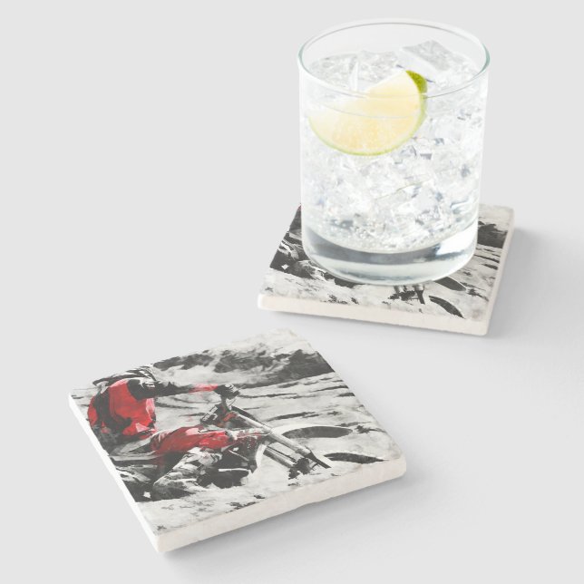 Ägare berget - Motocross Dirt-Bike Racer Stenunderlägg (Sidan)