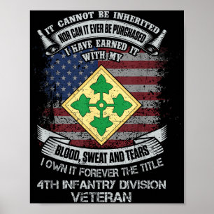 Ägare för avdelning 4:e infanteridivisionen Vetera Poster