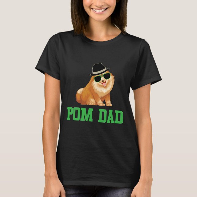 Ägare Pommern Hund German Spitz Breed Hat T Shirt (Framsida)
