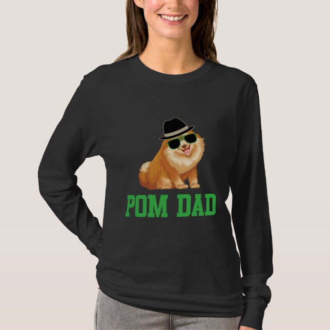Ägare Pommern Hund German Spitz Breed Hat T Shirt (Framsida)