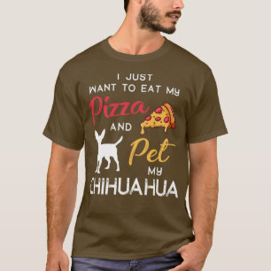 Ägare till Chihuahua Hund Pizza älskare, jul T Shirt