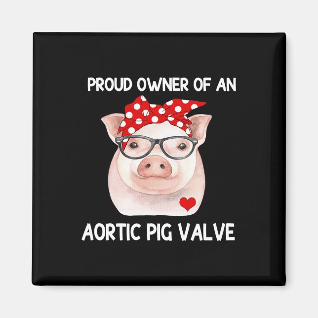 Ägare till en Aortic Gris Valve Heart Disease Awar Magnet (Framsidan)
