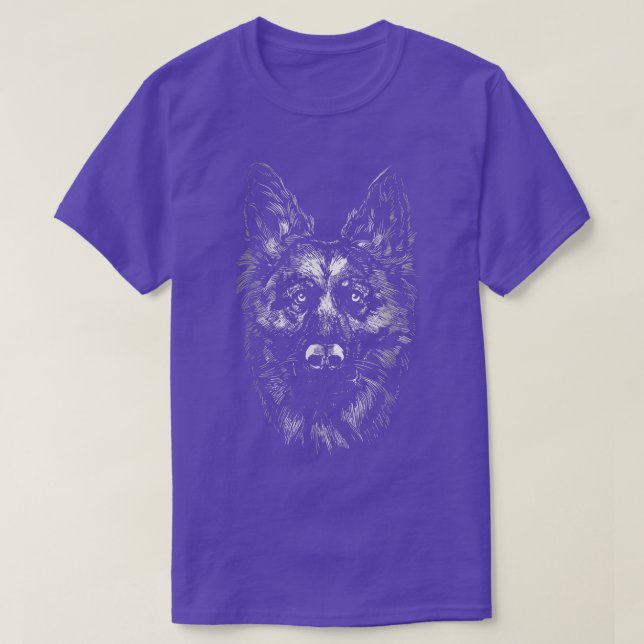 Ägare till herdedjur i tyska hund  t shirt (Design framsida)