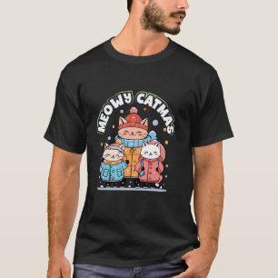 ägare till julklapp God jul Meow Kattunge San T Shirt