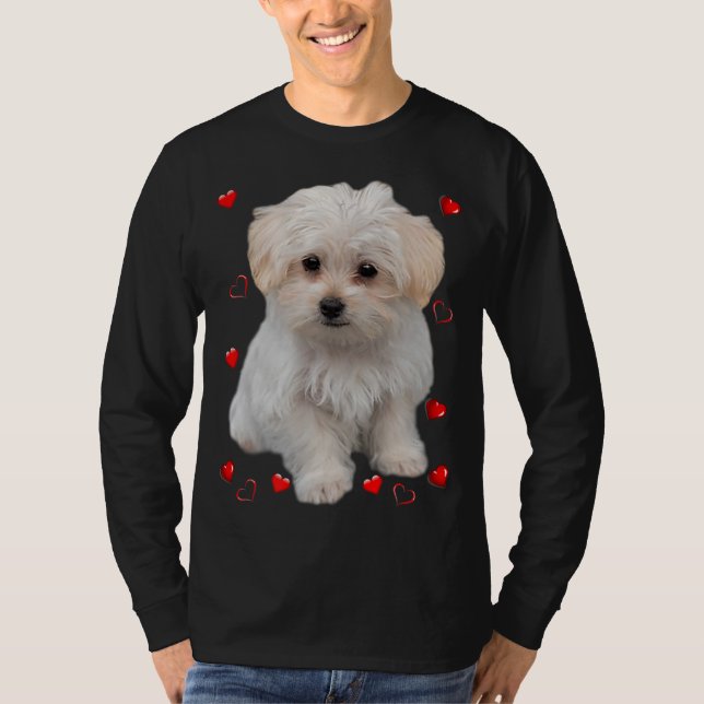 Ägare till valpar i Hund älskare på maltesiska Hun T Shirt (Framsida)