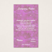 ÄGARINNEHAVARKORTEN Anpassningsbar affärskort Rosa