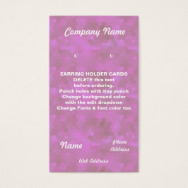 ÄGARINNEHAVARKORTEN Anpassningsbar affärskort Rosa Visitkort