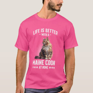 ÄgarLIVET ÄR BÄTTRE MED MIN MAINE COON T Shirt