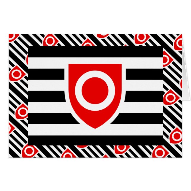 ÄGARSTOLTSHET FLAGGA HÄLSNINGSKORT (Framsidan Horizontal)