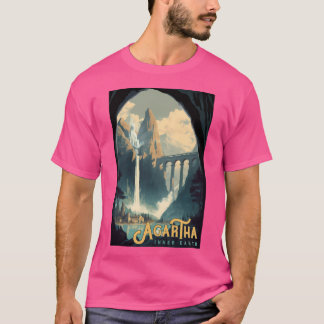 Agartha Inner Earth - Vintage resor Poster T Shirt