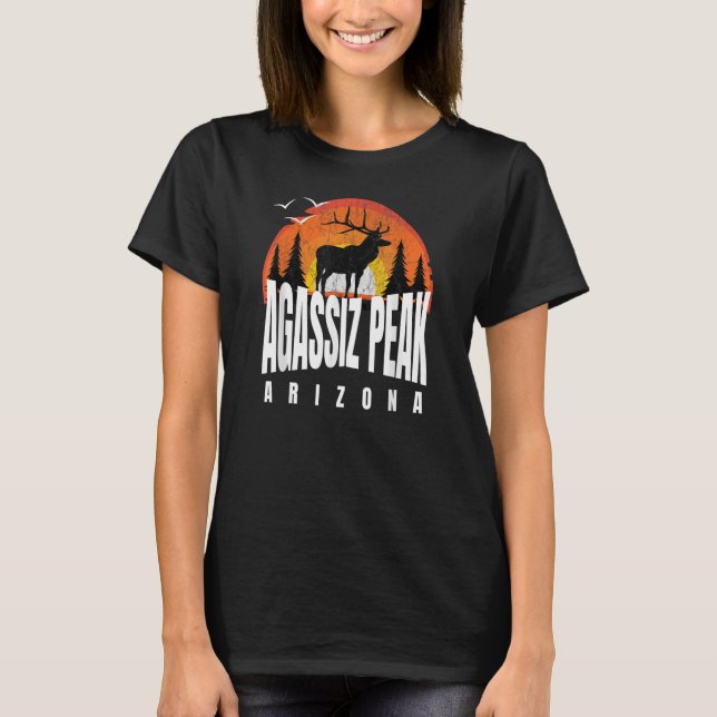 Agassiz Peak Arizona Västindiou Scenia Sunrise Aga T Shirt (Framsida)