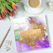 Agat akvarell guld lila akvatint chic glamour fyrk
