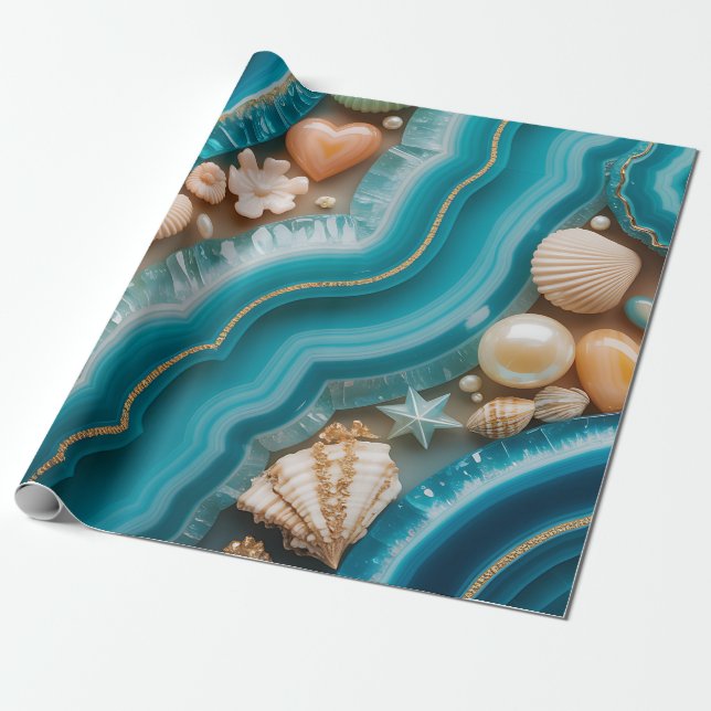 Agat och geod ins包装papper presentpapper (Utrullad)