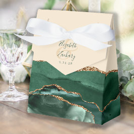 Agat Smaragdgrön Guld Champagne Beige Presentaskar