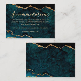 Agatboende i Teal Guld Glitter Tilläggskort