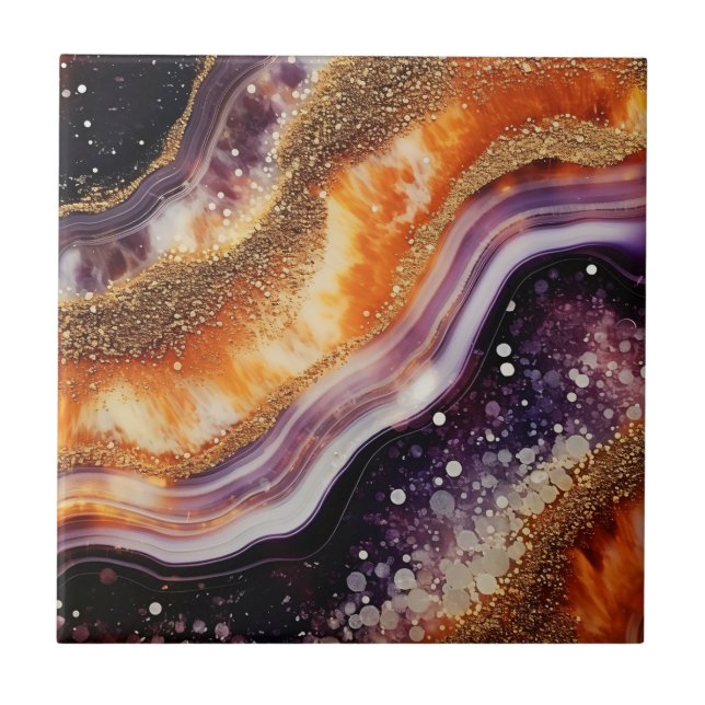 Agate Art Ceramic Tile Kakelplatta (Framsidan)