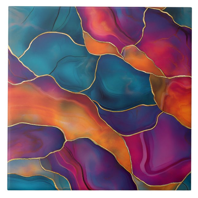 Agate Art Keramisk Platta Kakelplatta (Framsidan)