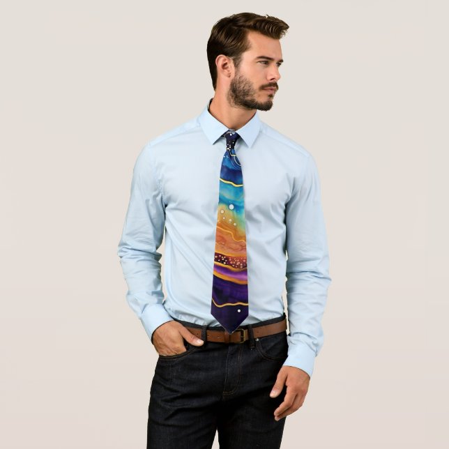 Agate Art Neck Tie Slips (In Situ)