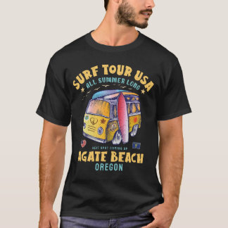 Agate Beach Oregon Surfa Tour USA Surfing T Shirt