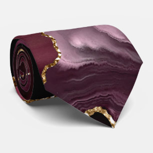 Agate Burgundy Bröllop mönster Slips