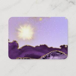 *~* Agate Energy Boll of Light Lila Visitkort