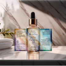 Agate Flaska etikett 4oz eller Oil Dropper Product