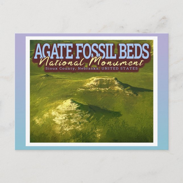 AGATE FOSSIL BEDS NATIONAL MONUMENT - NEBRASKA USA VYKORT (Framsida)