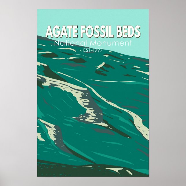 Agate Fossil Beds National Monument Vintage Poster (Framsidan)