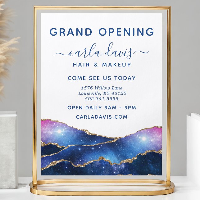 Agate Galaxy Celestial Stars Salon Grand Open Reklamblad (Skapare uppladdad)
