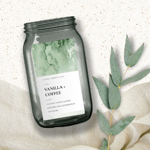 AGATE GEODE EMERALD JADE GRÖNT MODERN CANDLE-ETIKE FRAKTSEDEL