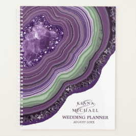 Agate Geode Glitter Bröllop Plans Violet ID647