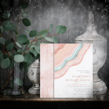 Agate Geode Glitter Bröllop Ro Guld, ID647