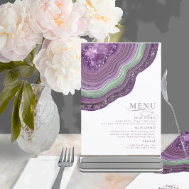 Agate Geode Glitter Bröllop Violet ID647