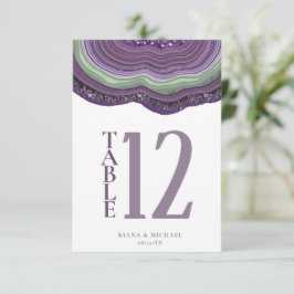 Agate Geode Glitter Bröllop Violet ID647 Inbjudningar