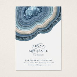 Agate Geode Glitter webbplats Dusty Blue ID647 Visitkort