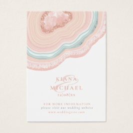 Agate Geode Glitter webbplats Ro Guld ID647 Visitkort