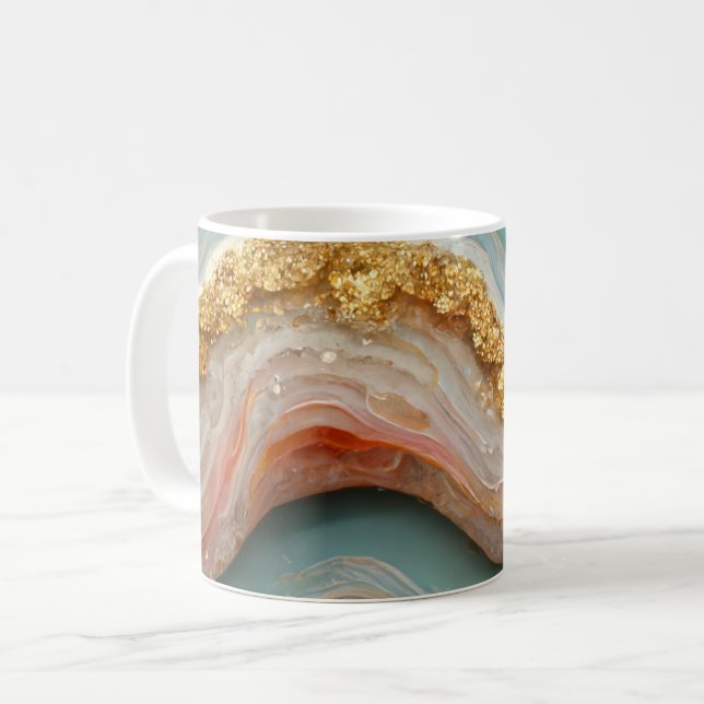 Agate Geode Stone Kaffemugg (Framsida vänster)