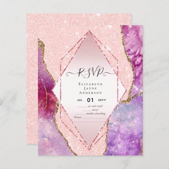 AGATE GLITTER RSVP Budget → AGAT GLITTER RSVP Budg (Fram/baksida)