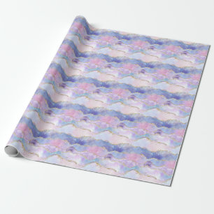 Agate Glitter Trendig Blå Rosa Lila Presentpapper