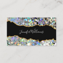 Agate Holografisk Glitter Makeup Artist QR-kod Visitkort