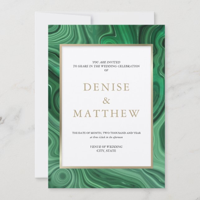 Agate Kollektion Amazon Grön Inbjudan (Framsida)